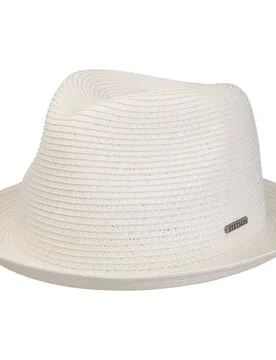 Dawson Player Hat Straw Hat by - white - Female - Size: M (56-57 cm) - Stetson - FashionsVida