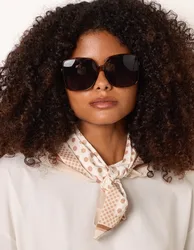 Tortoise Shell Frame Sunglasses - ONE / BLACK - female