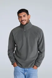 Stockholm Mens Half-Zip Fleece - Grey
