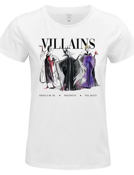 T-Shirt - Villains - S bis XXL - für Damen - Größe XXL - weiß - Lizenzierter Fanartikel - Frauen - female