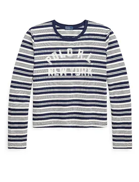 T-shirt à manches longues bleu marine L - Ralph Lauren - FashionsVida