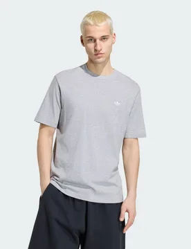T-SHIRT TREFOIL ESSENTIALS S Medium Grey Heather - Adidas - FashionsVida