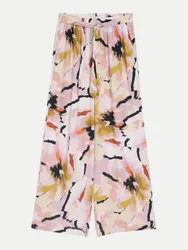 Gemusterte Hose mit weitem Bein Mehrfarbig 36/30