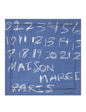 Maison Margiela Sciarpa Di Seta Blu