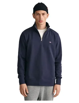 Felpa Con Mezza Zip Shield Evening Blue 2XL