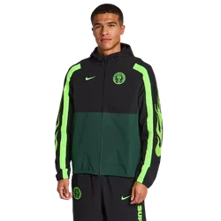 Nigeria Men Track Tops - Black - Size M - Poly Woven - Black - Size: Medium