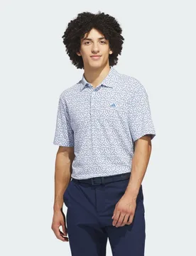 POLO ULTIMATE365+ SOFT PRINT L Crystal Sky / Dusky Petrol - Adidas - FashionsVida