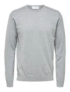 Maglione Berg B Medium Grey Melange S - Selected - FashionsVida