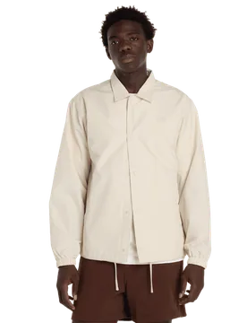 Lightweight Coaches Jacket Men Jackets - Beige - Size L - Poly Jersey - Beige - Size: Large - New Balance - FashionsVida