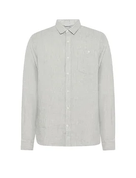 Leinenhemd hellgrau S herren - Knowledge Cotton Apparel - FashionsVida