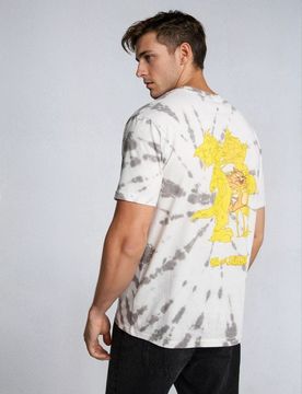 T-shirt in cotone con stampa Tom and Jerry - multicolor