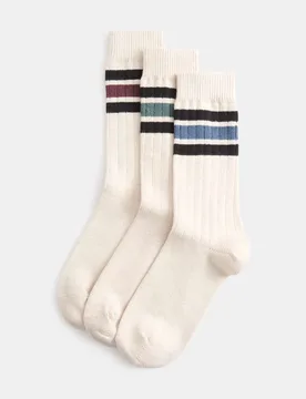Pk Casual Cotton Rich Socks Beige Mix male - M&S - FashionsVida