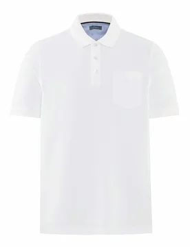 Polo-Pique Pima Cotton - Weiss - male - Size: 58/60 - Avena - FashionsVida