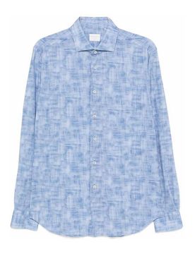Camicia attiva in fantasia blu