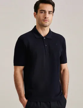 Regular Polo Uni Blau S - Seidensticker - FashionsVida