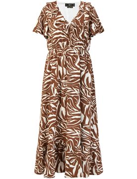 Faina Vestido marrón / blanco