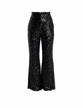 Pantalon coupe évasée noir 34 - Silvia Schneider - FashionsVida