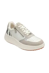 Women's 'Paige' Zip-Up Trainers in White Size: 5 - White - Size: 5