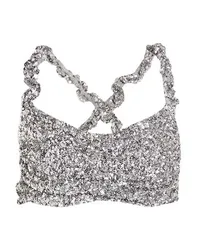 GANNI Top Damen Silber 38 Damen