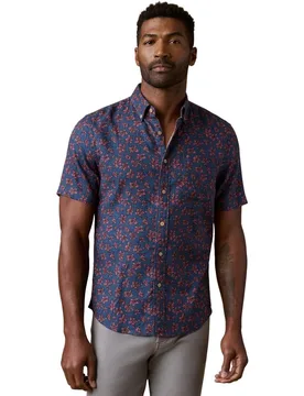 Camisa de hombre fantasía manga corta - Faherty - FashionsVida