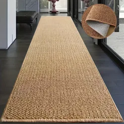 Pieza Alfombra de pasillo extra larga - Alfombra de pasillo grande de color marrón para pasillo, sala de estar, cocina - Alfombra de piso extra larga