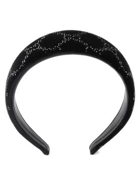 Soft Velvet Hat with GG Crystal Detail