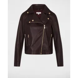 Cazadora biker de mujer con cremallera