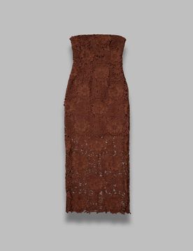 ROTATE 3d lace midi dress