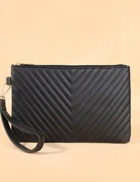 Pieza Monedero en forma de V bordado acolchado para mujer - Shein - FashionsVida