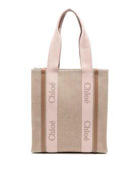 Chloe' Borsa tote in legno