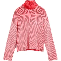 Jersey de mujer cuello alto canalé