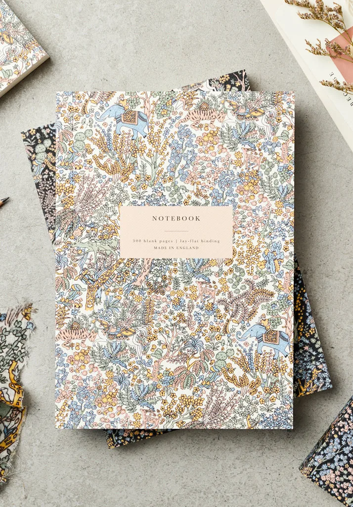 Heirloom Forest Print Ivory Lay Flat Notebook - One Size - Lily and Lionel London Limited - FashionsVida