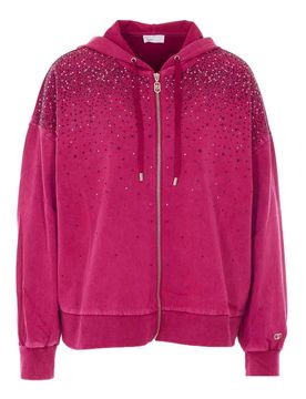 Liu Jo Felpa con zip fucsia