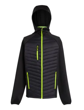 Mens Navigate Quilted Hybrid Jacket (Black/lime Green) - Size X-Large - Regatta - FashionsVida
