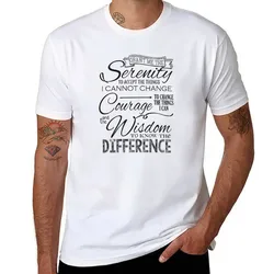 Serenity Prayer - Chalk Typography T-Shirt man t shirts graphic t shirt man casual T-Shirt