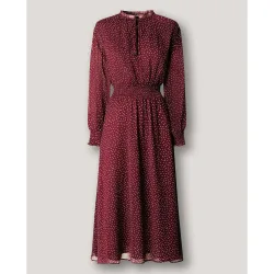 Vestido midi de mujer estampado lunares
