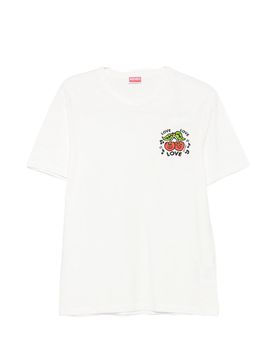 Embroidered Crew Neck T-Shirt in 100% Cotton