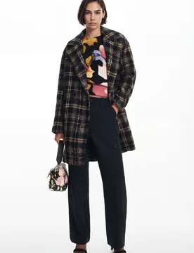 Manteau court à carreaux BLACK XL female - Desigual - FashionsVida