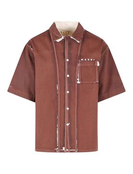 Marni Camicia in cotone marrone