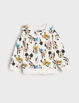 Felpa con cappuccio Mickey Mouse - panna