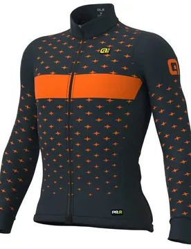 Maglia A Maniche Lunghe Stars Grey / Fluor Orange