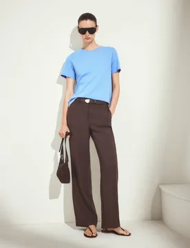 Pantalón recto liso de mujer - Woman El Corte Inglés - FashionsVida