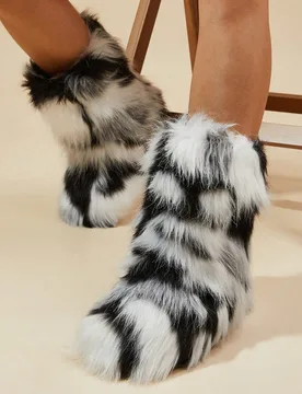 Botas de nieve hasta la rodilla para mujer 2025, cálidas de invierno, antideslizantes, con pelo y de moda - Shein - FashionsVida