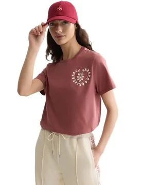 Maglietta A Maniche Corte U9a01621t Withered Rose S - Scotch & Soda - FashionsVida