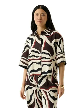Camicia A Maniche Corte S260031 Hazel Bloom S - Garcia - FashionsVida