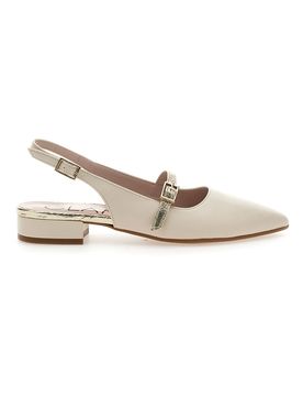 Ballerine Slingback Panna Con Cinturino Frontale 2888 38