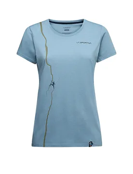 T-shirt d'escalade Route bleu clair M - La Sportiva - FashionsVida