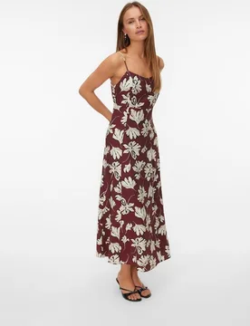 Vestido largo estampado - Vero Moda - FashionsVida