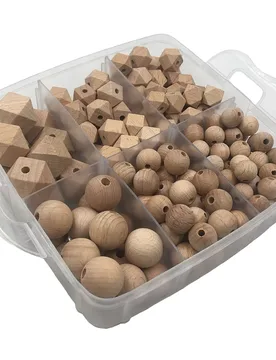 ABCPICK 200pcs Beech Series Boxed Wooden Round Beads Polygonal Geometric DIY Pacifier Chain Jewelry Making Handmade Accessories - Aliexpress - FashionsVida