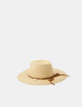 Straw Fedora Hat Natural female - Accessorize - FashionsVida